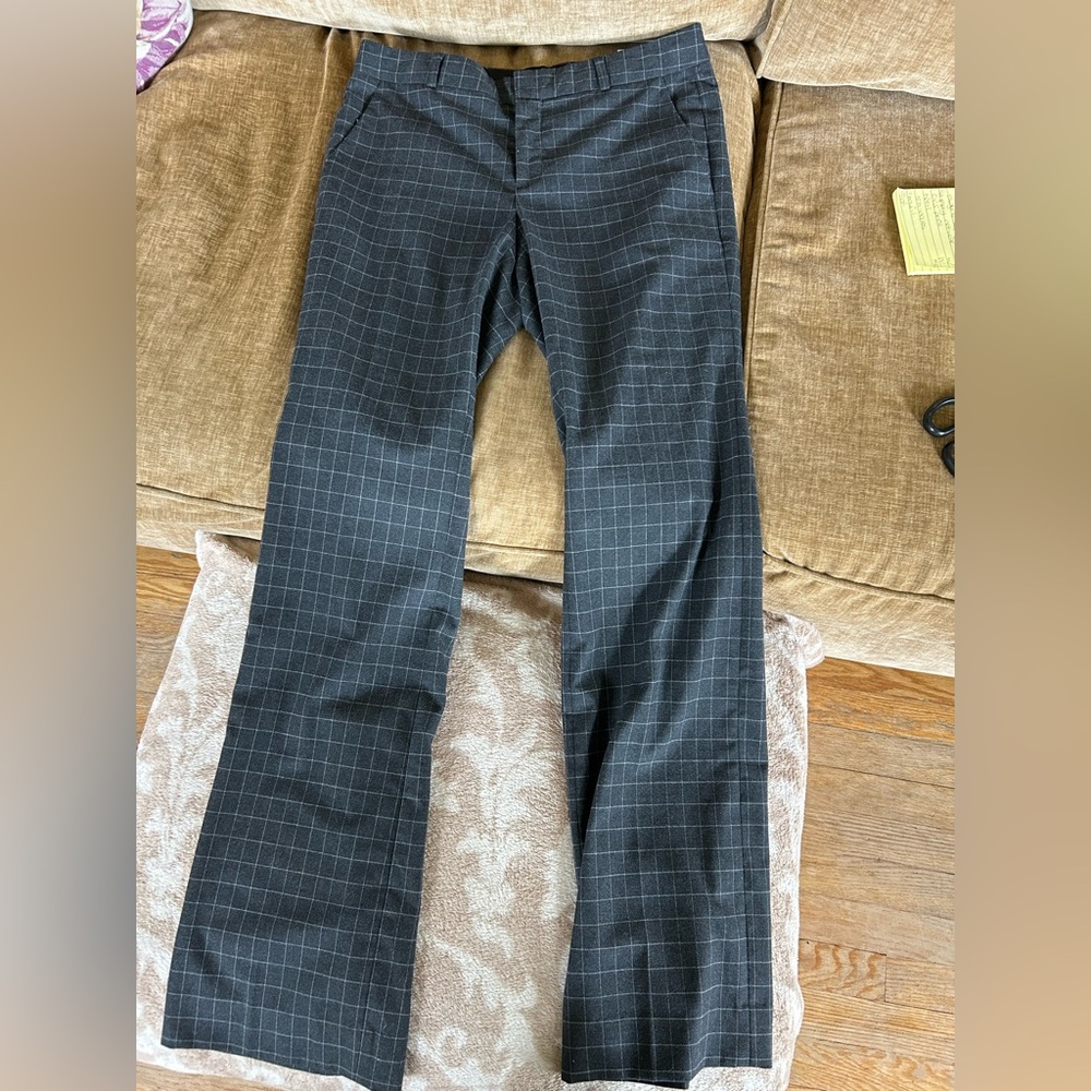 Banana Republic gray Logan Windowpane Dress Pants size 4